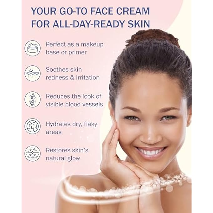 e70 ROSACEA SOLVE - REDNESS RELIEF CREAM - FACE MOISTURIZER FOR ROSACEA & ACNE PRONE SKIN - SENSITIVE SKIN CARE WITH ORGANIC INGREDIENTS, ALMOND OIL, LICORICE & CHAMOMILE EXTRACTS - NO PARABENS - Image 4